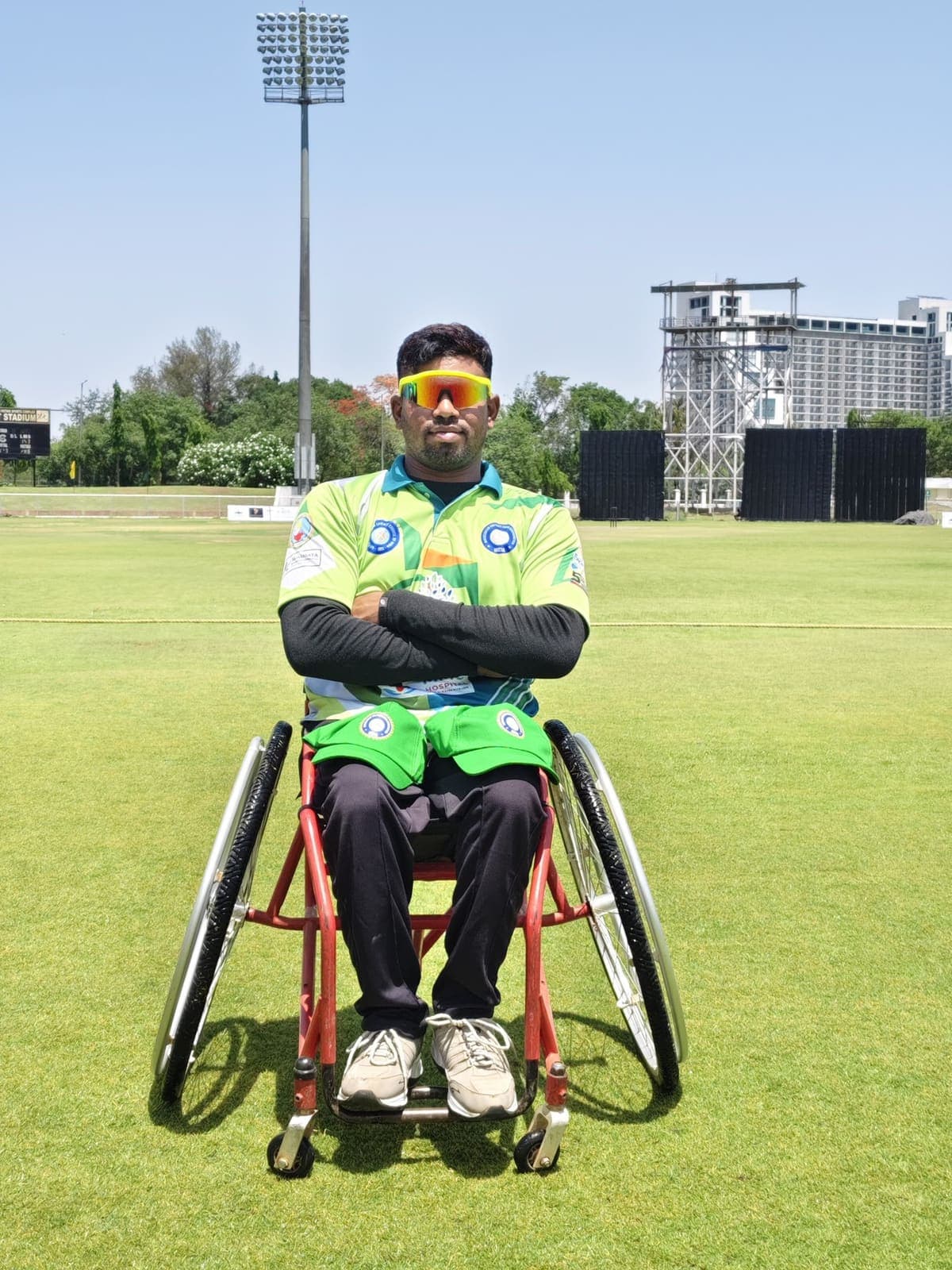 Kalla Praveen Kumar in team colours on match day
