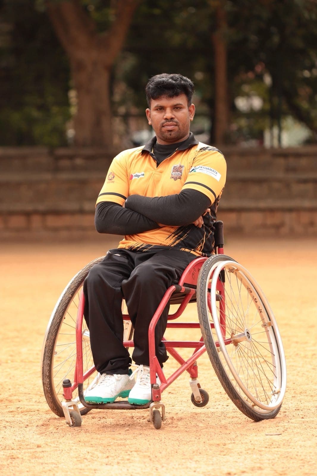 Kalla Praveen Kumar at the practice ground