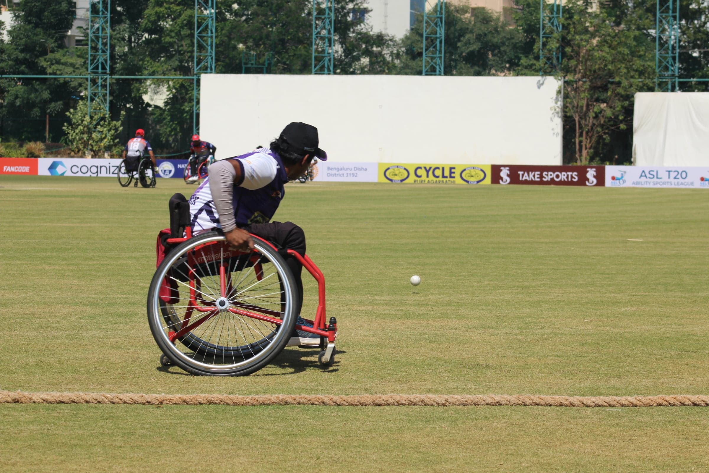 DMSA wheelchair cricket tournament action